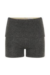 Aubrey Knit Shorts - Charcoal Marle